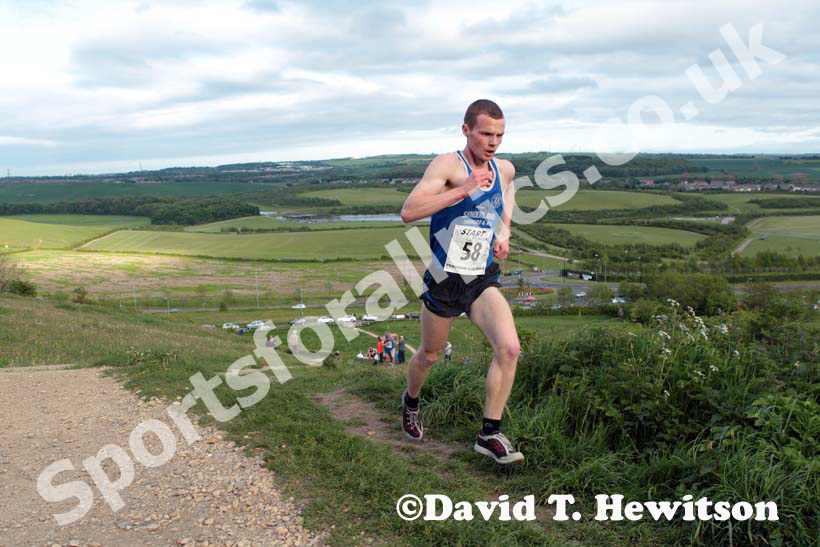 Nathan Reed winning the Penshaw Hill Race.